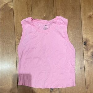 Women’s Pink Sleeveless Crop Tank Top